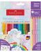 Creioane Faber-Castell Grip 2001 - 18+6 culori strălucitoare - 1t