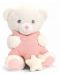 Jucărie de pluș muzicală Keel Toys Keeleco - Ursuleț, 20 cm, roz - 1t