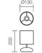 Lampă de masă Smarter - Five 01-854, IP20, 240V, E14, 1x28W, alb - 2t