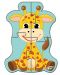 Puzzle educativ vorbitor Jagu - Girafa, 4 piese - 1t