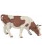 Papo Farmyard Friends Figurină Papo - Vacă care paște, maro și albă  - 1t