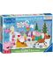 Puzzle de podea  Ravensburger din 32 piese - Crăciunul lui Peppa Pig - 1t