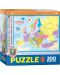 Puzzle Eurographics de 200 piese - Harta Europei - 1t