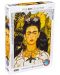 Puzzle Eurographics de 1000 piese – Autoportret cu colier de spini si colibri,Frida Kahlo - 1t