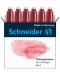 Stilou Cartuș pentru stilou Schneider - roșu, 6 buc - 1t