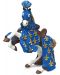 Figurina Papo The Medieval Era – Calul printului Filip, in albastru - 1t