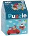 Puzzle in casuta pentru copii APLI Kids de 24 piese - Orasul animalelor - 1t