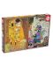 Puzzle Educa din 2 x 1000 de piese - Sarutul si Fecioara de Gustav Klimt - 1t