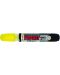 Marker permanent Uni Prockey - PM-225F, varf rotund si conic, 1,4-2,0 mm si 3,7 mm, galben fluorescent - 1t