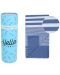 Prosop de plajă în cutie Hello Towels - Malibu, 100 x 180 cm, 100% bumbac, albastru - 1t