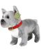 Jucărie de pluș Rappa Eco friends - Câine buldog francez, în picioare, gri, 30 cm - 2t