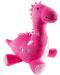 Jucarie de plus Heunec - Dinozaur, roz, 25 cm - 1t