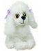 Jucărie de pluș Amek Toys - Poodle cu ochi mari, alb, 26 cm - 1t