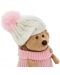 Jucărie de pluș Orange Toys Life - Arici pufos cu pălărie albă și roz, 15 cm - 2t