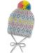 Căciulă tricotată cu ciucuri Sterntaler - 49 cm, 12-18 luni, gri - 1t