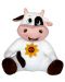 Jucărie de pluș Amek Toys - Vacă cu floare, 48 cm - 1t