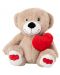 Jucărie de pluș Amek Toys - Ursuleț de pluș cu inimă, bej, 25 cm - 1t
