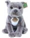 Jucărie de pluș Rappa Eco Friends - Staffordshire Bull Terrier, gri, așezat, 30 cm - 1t