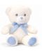 Keel Toys Keeleco - Ursuleț de pluș cu panglică, 20 cm, albastru - 1t