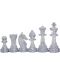 Piese de șah din plastic Sunrise - Staunton nr. 6, chihlimbar/transparent - 2t