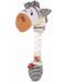 Zornaitoare de plus pentru bebelusi Amek Toys - Zebra, 23 cm - 1t