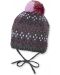 Căciulă tricotata de iarnă Sterntaler - 41 cm, 4-5 luni, gri-roz - 1t