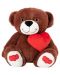 Jucărie de pluș Amek Toys - Ursuleț de pluș cu inimă, maro, 25 cm - 1t