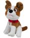 Jucărie de pluș Amek Toys - Câine cu lesă, maro și alb, 18 cm - 1t