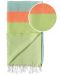 Prosop de plajă în cutie Hello Towels - Neon, 100 x 180 cm, 100% bumbac, verde-albastru - 2t