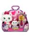 Jucarie de plus Shimmer Stars - Mama si bebe pisica, cu accesorii - 1t