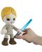 Figurină de pluș Mattel Movies: Star Wars - Luke Skywalker with Lightsaber (Light-Up), 19 cm - 2t