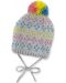 Căciulă de iarnă tricotată cu ciucuri Sterntaler - 39 cm, 3-4 luni, gri - 1t