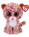 Jucarie de plus TY Toys Beanie Boos - Leopard roz Lаiney, 15 cm  - 1t