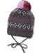 Căciulă de iarnă tricotată Sterntaler - 45 cm, 6-9 luni, gri-roz - 1t