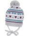 Pălărie tricotată pentru copii Sterntaler - La inimioare, 47 cm, 9-12 luni, gri - 1t