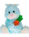 Jucării Teddy Bunny Tea Toys - Chocho, 28 cm, cu morcov, albastru - 2t