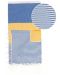 Prosop de plajă în cutie Hello Towels - Palermo, 100 x 180 cm, 100% bumbac, galben-albastru - 2t