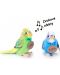 Jucărie de pluș Rappa Eco friends - Papagal lânos, cu sunet, albastru, 11 cm - 2t