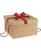 Cutie de cadou Giftpack -Auriu cu rosu, cu panglica si manere, 34 x 34 x 20 cm - 1t