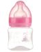 Biberon din polipropilenă cu gură largă cu tetina Zizito - Little Angel, roz, 125 ml - 2t