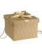 Cutie de cadou Giftpack -Aur, cu panglică și mânere, 27 х 27 х 20 cm - 1t