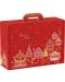 Cutie de cadou Giftpack - Bonnes Fêtes, Auriu cu rosu, 34.2 x 25 x 11.5 cm - 1t