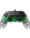 Controller Nacon за PS4 - Wired Illuminated Compact Controller, crystal green - 2t