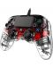 Controller Nacon pentru PS4 - Wired Illuminated Compact Controller, crystal red - 2t