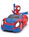 Mașină radiocomandată Jada toys Disney - Roadster decapotabil cu figura Spidey, 1:24 - 3t