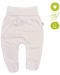 Pantaloni cu botoşei Bio Baby - bumbac organic, 68 cm, 4-6 luni, ecru - 2t