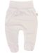 Pantaloni cu botoşei Bio Baby - bumbac organic, 68 cm, 4-6 luni, ecru - 1t