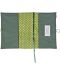 Rochie pentru carte: Inimioare verzi, fond verde, dantela (Coperta textila cu nasture) - 4t