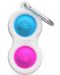 Breloc jucarie-senzoriala Tomy Fat Brain Toys - Simple Dimple, albastra/roz - 1t