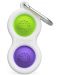 Breloc jucarie-senzoriala Tomy Fat Brain Toys - Simple Dimple, verde/mov - 1t